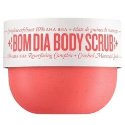 Bom Dia Brightening Body Scrub With 10% AHA/BHA Resurfacing Complex & Crushed Maracuja Seeds 220g