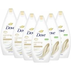 DOVE Nourishing Silk Body Wash For Dry Skin Bundle 6 X 450ml