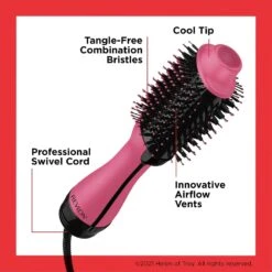 Salon One-Step Hair Dryer & Volumiser Pink 12 Salon One-Step Hair Dryer & Volumiser Pink -Babyliss Care Shop salon one step hair dryer volumiser pink p25951 61306 image