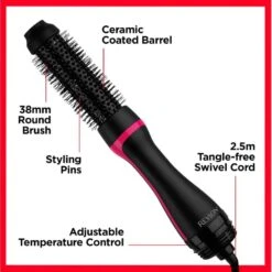 Salon One-Step Style Booster Round Brush Black -Babyliss Care Shop salon one step style booster round brush black p25296 59306 image