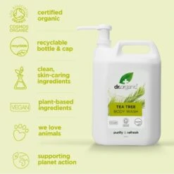 Dr Organic Tea Tree Body Wash For Normal To Oily Skin 5000ml -Babyliss Care Shop tea tree body wash for normal to oily skin 5000ml p31802 87206 image